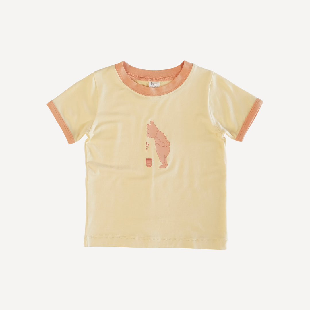 short sleeve pooh ringer tee | honey | bamboo