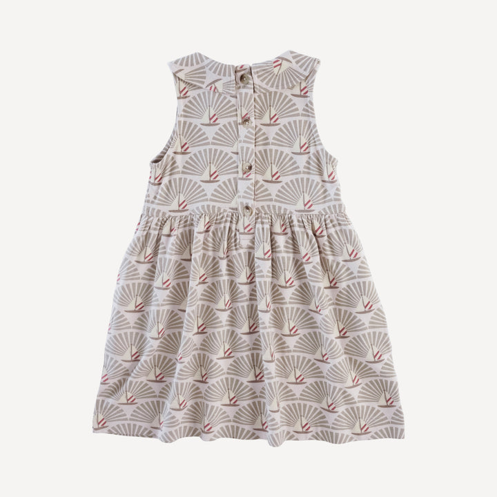sleeveless peter pan dress | horizon sailing | bamboo