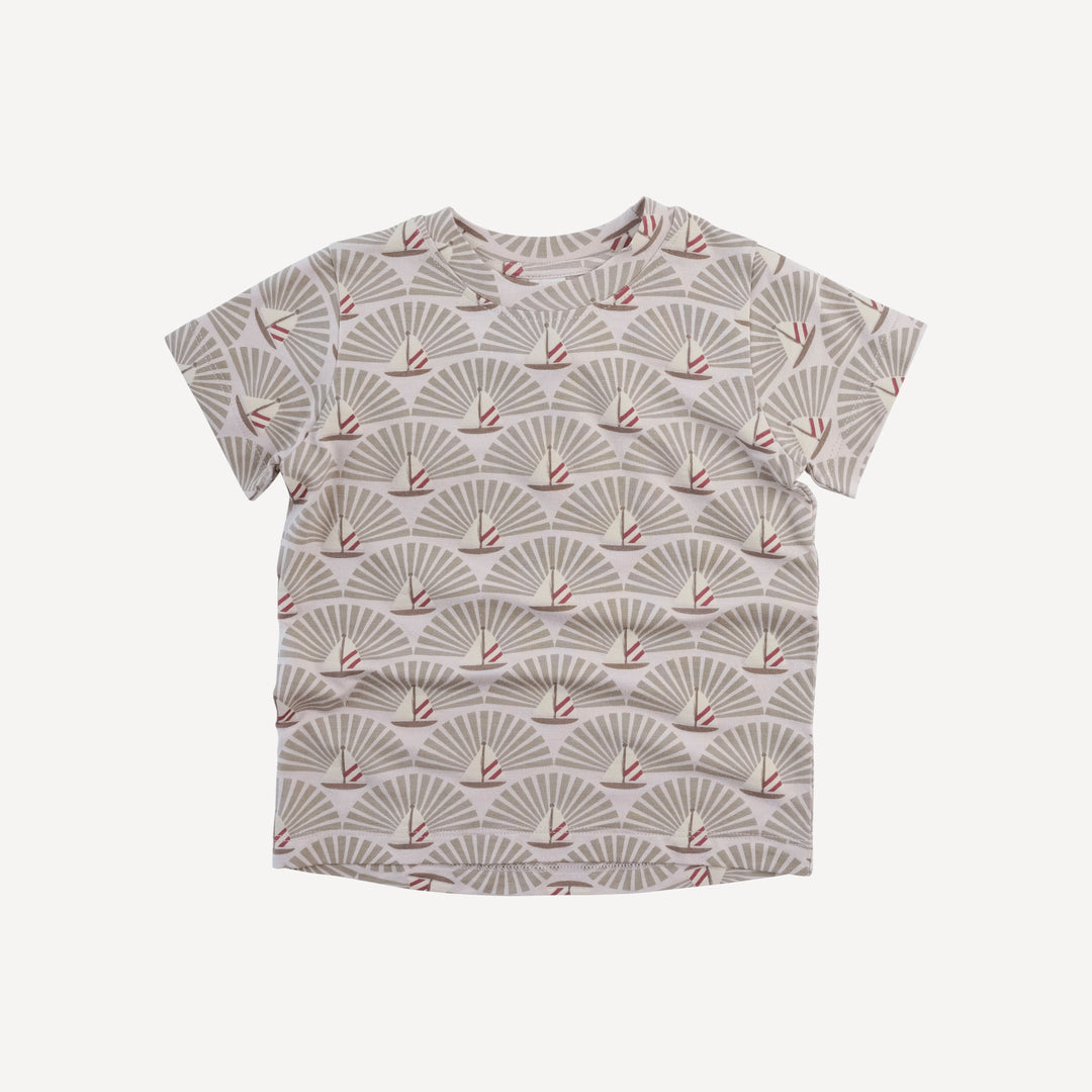 short sleeve essential boxy tee | horizon sailing | bamboo