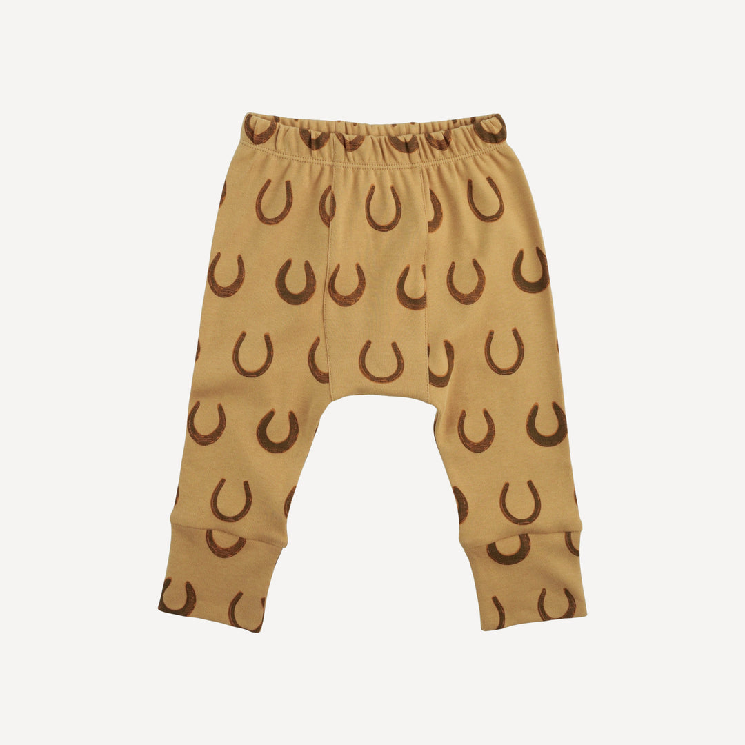classic panda pant | horseshoes | organic cotton interlock