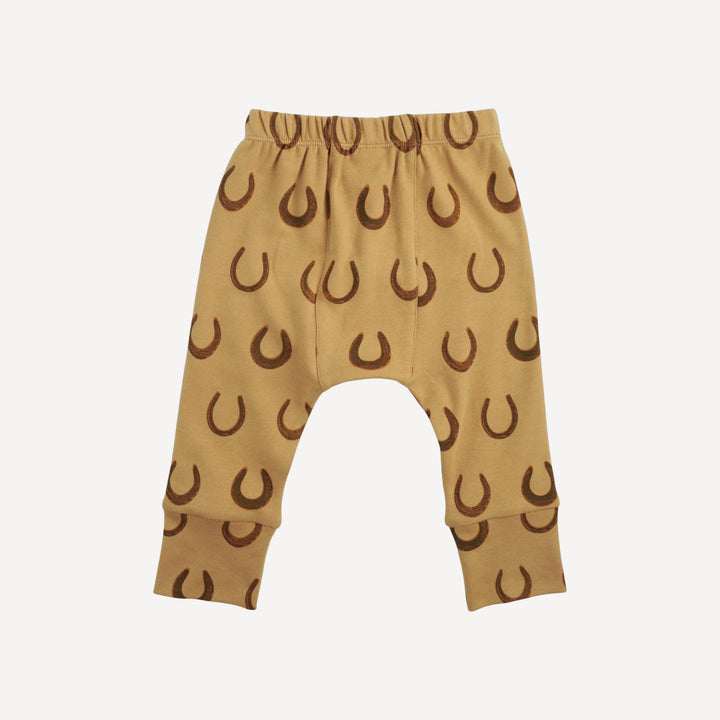 classic panda pant | horseshoes | organic cotton interlock