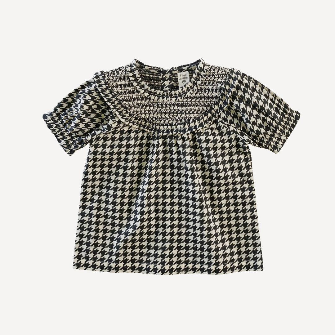 winnie top | houndstooth | organic cotton woven
