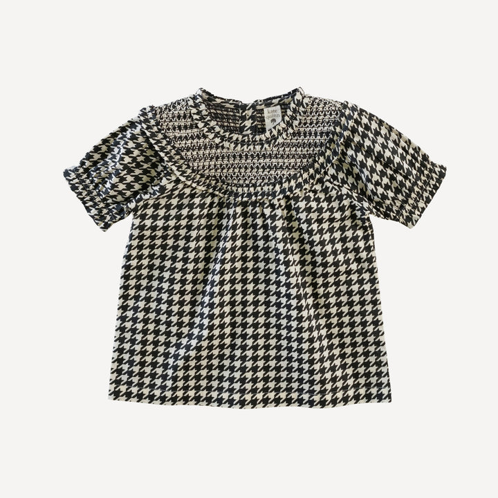 winnie top | houndstooth | organic cotton woven