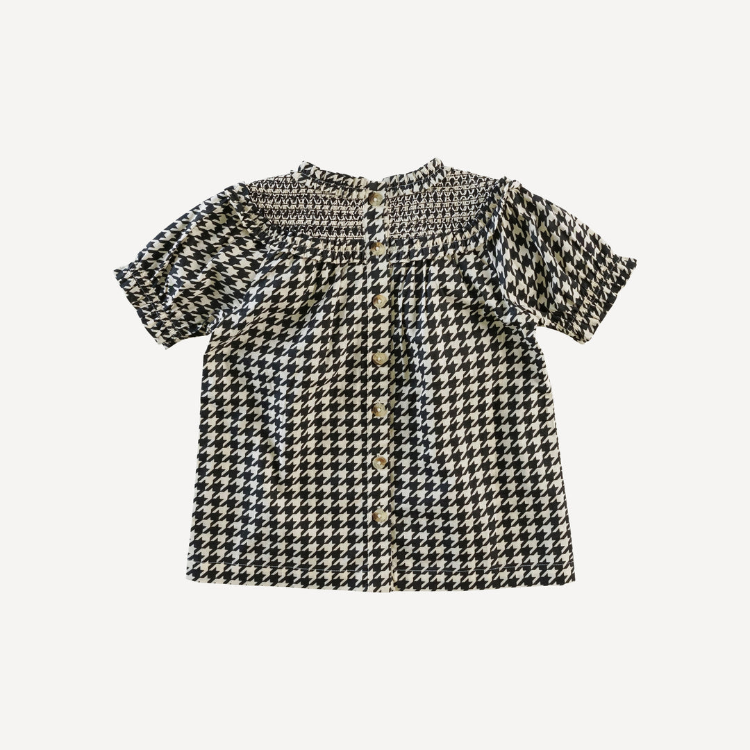 winnie top | houndstooth | organic cotton woven