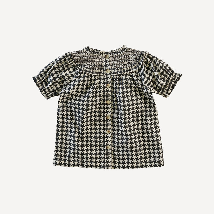 winnie top | houndstooth | organic cotton woven