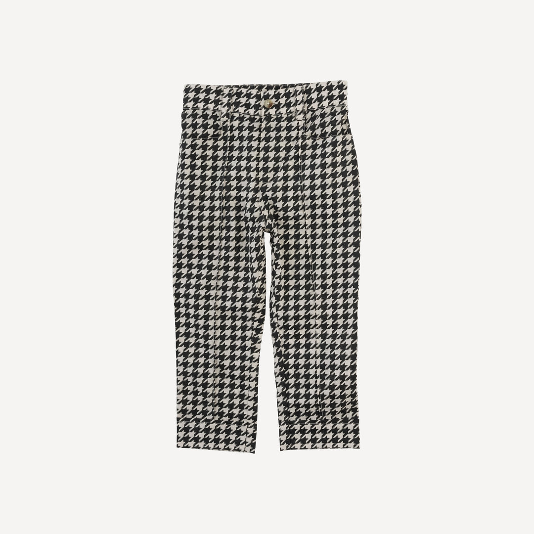 pintuck pant | houndstooth | organic cotton woven