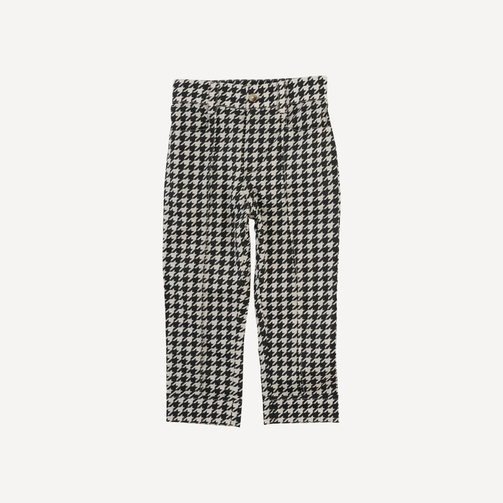 pintuck pant | houndstooth | organic cotton woven