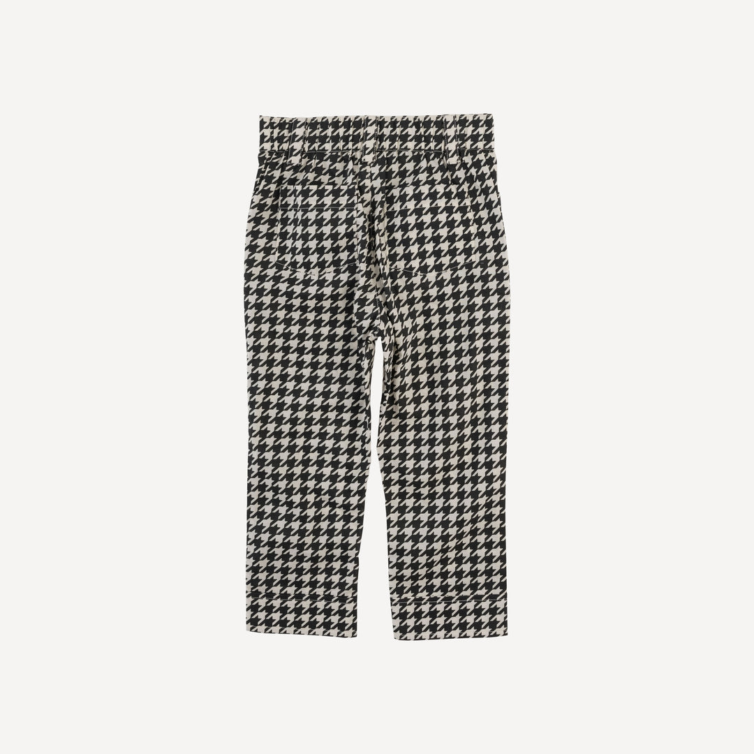 pintuck pant | houndstooth | organic cotton woven