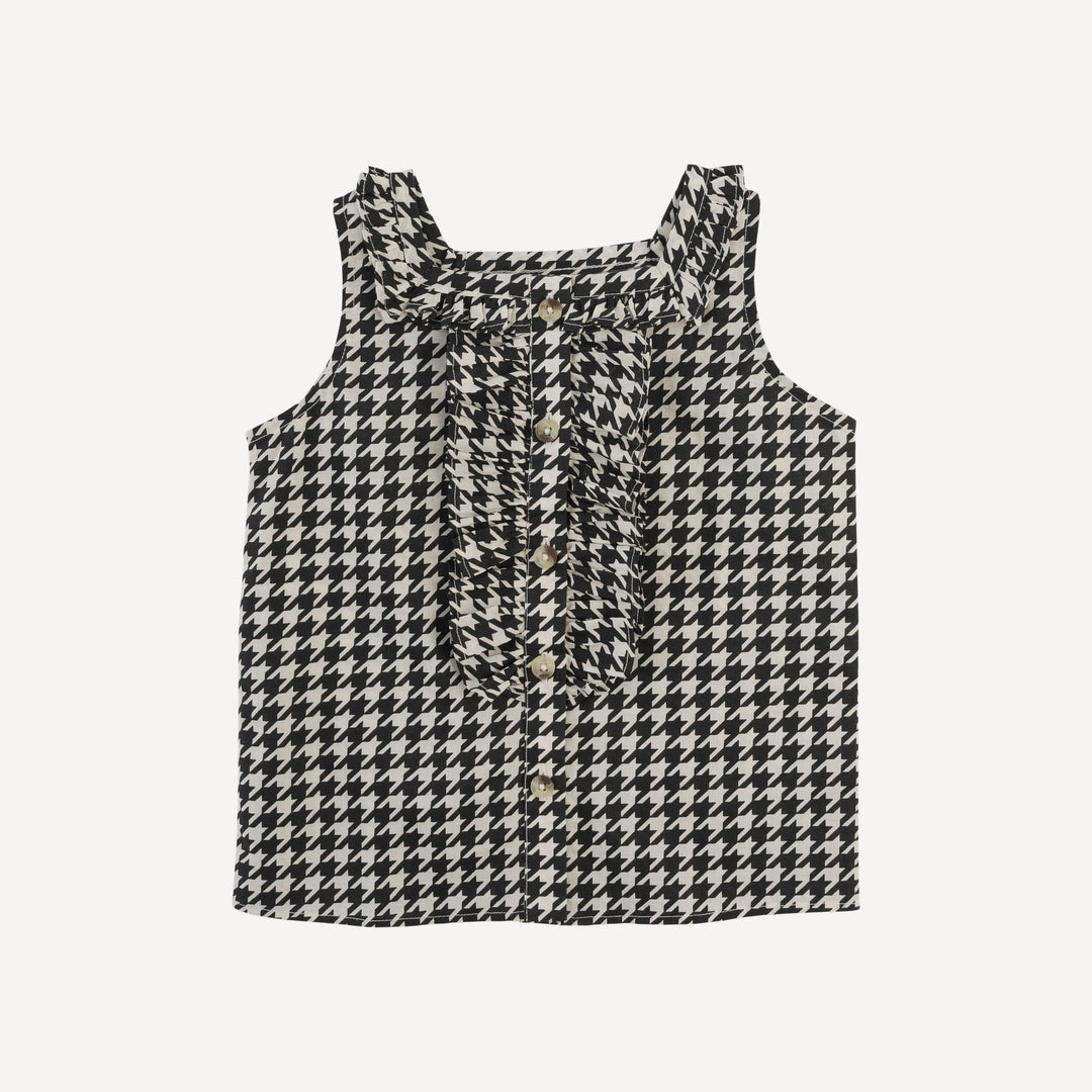 alice tank | houndstooth | organic cotton woven