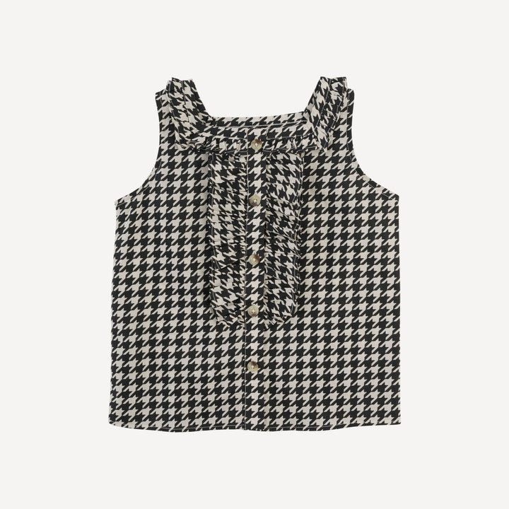 alice tank | houndstooth | organic cotton woven
