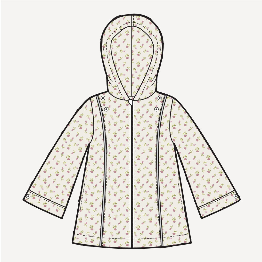 PREORDER hooded princess line cardigan | rose bud | bamboo