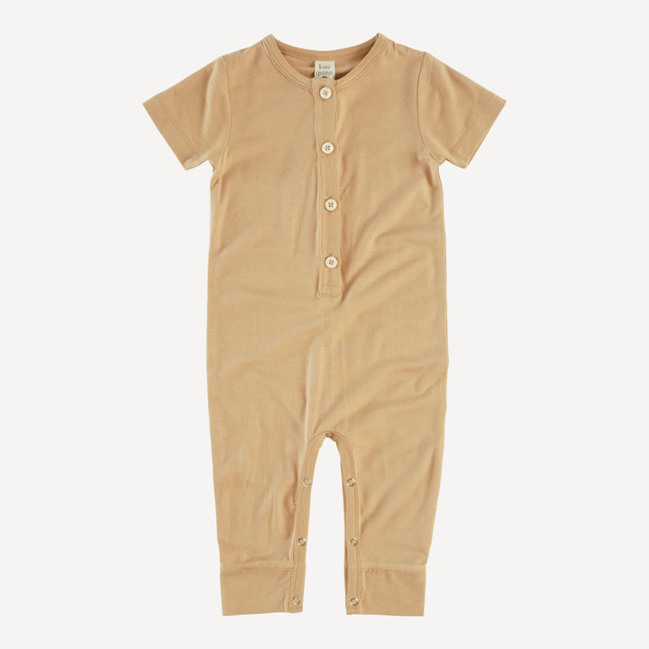 short sleeve union suit | iced latte | lenzing modal