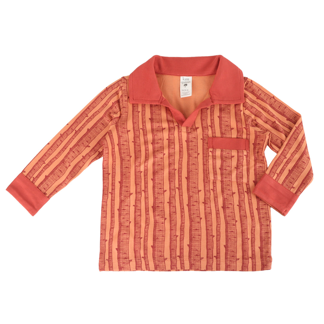 long sleeve retro pocket tee | spice birch | bamboo