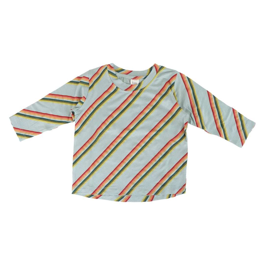 long sleeve essential boxy tee | 70s ranch stripe | bamboo