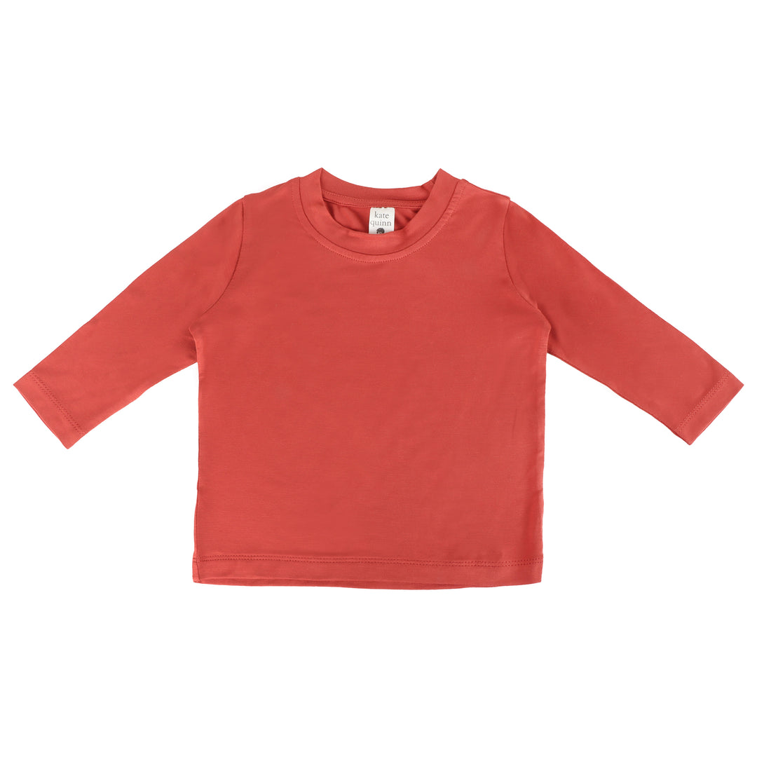 long sleeve essential boxy tee | tandoori spice | bamboo