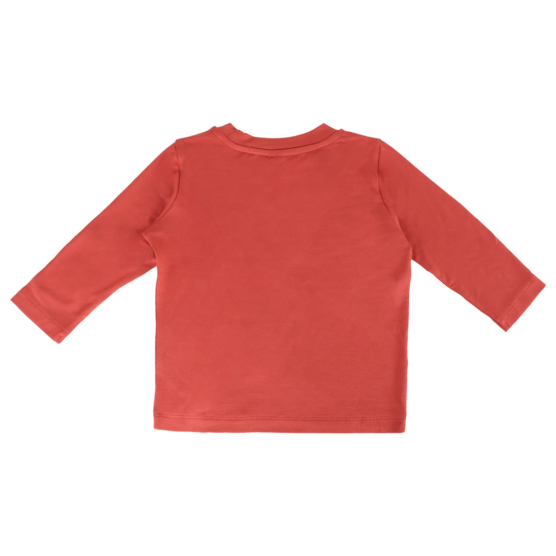 long sleeve essential boxy tee | tandoori spice | bamboo