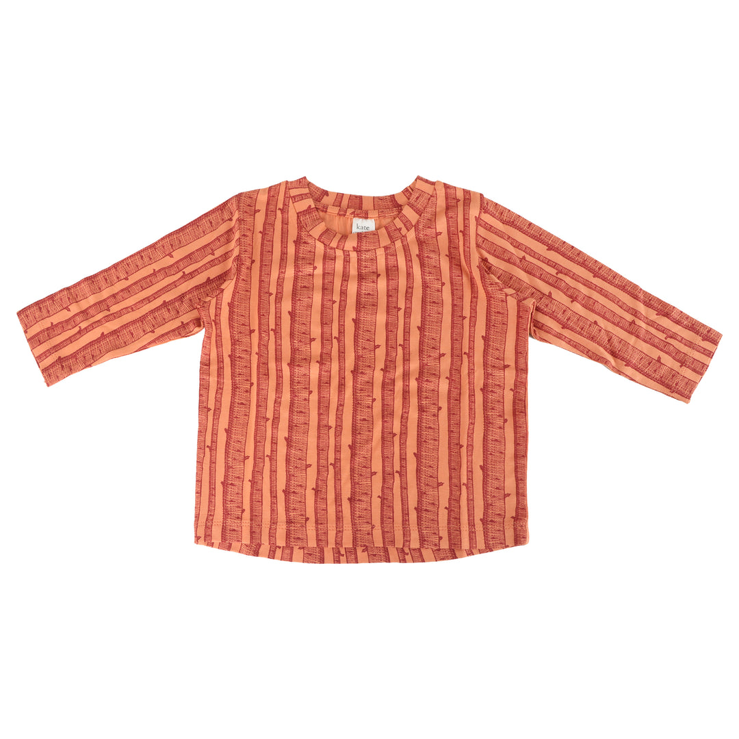 long sleeve essential boxy tee | spice birch | bamboo