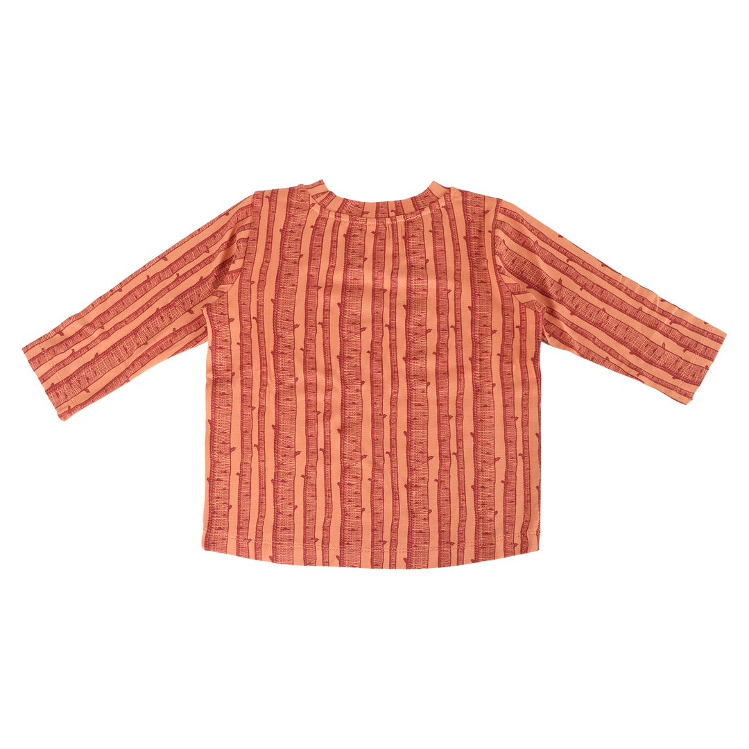 long sleeve essential boxy tee | spice birch | bamboo