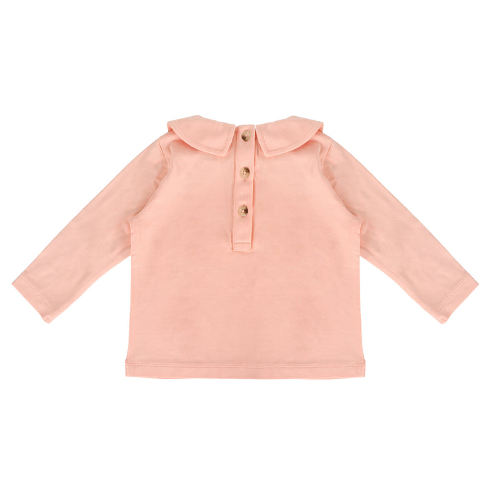 long sleeve peter pan tee | peach parfait | bamboo