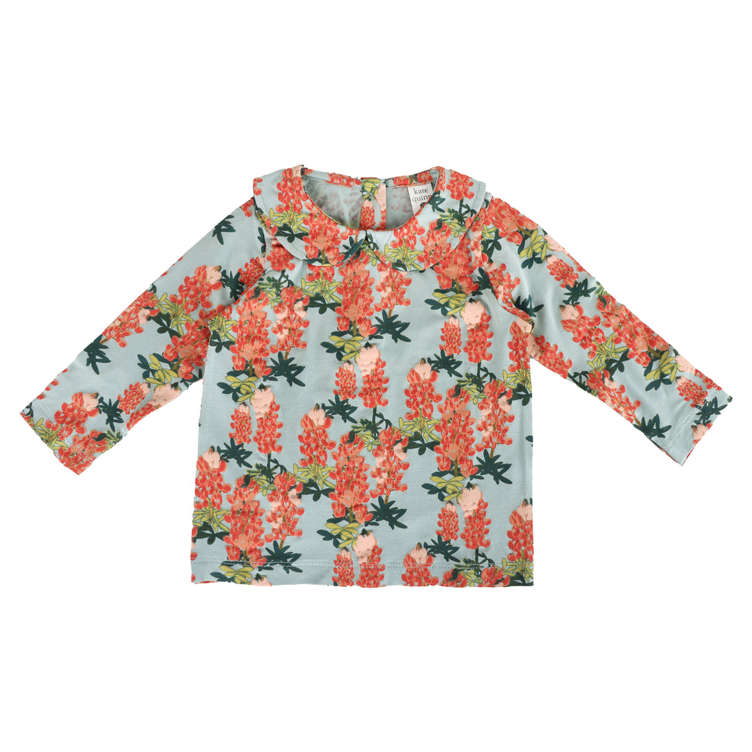 long sleeve peter pan tee | fall floral | bamboo