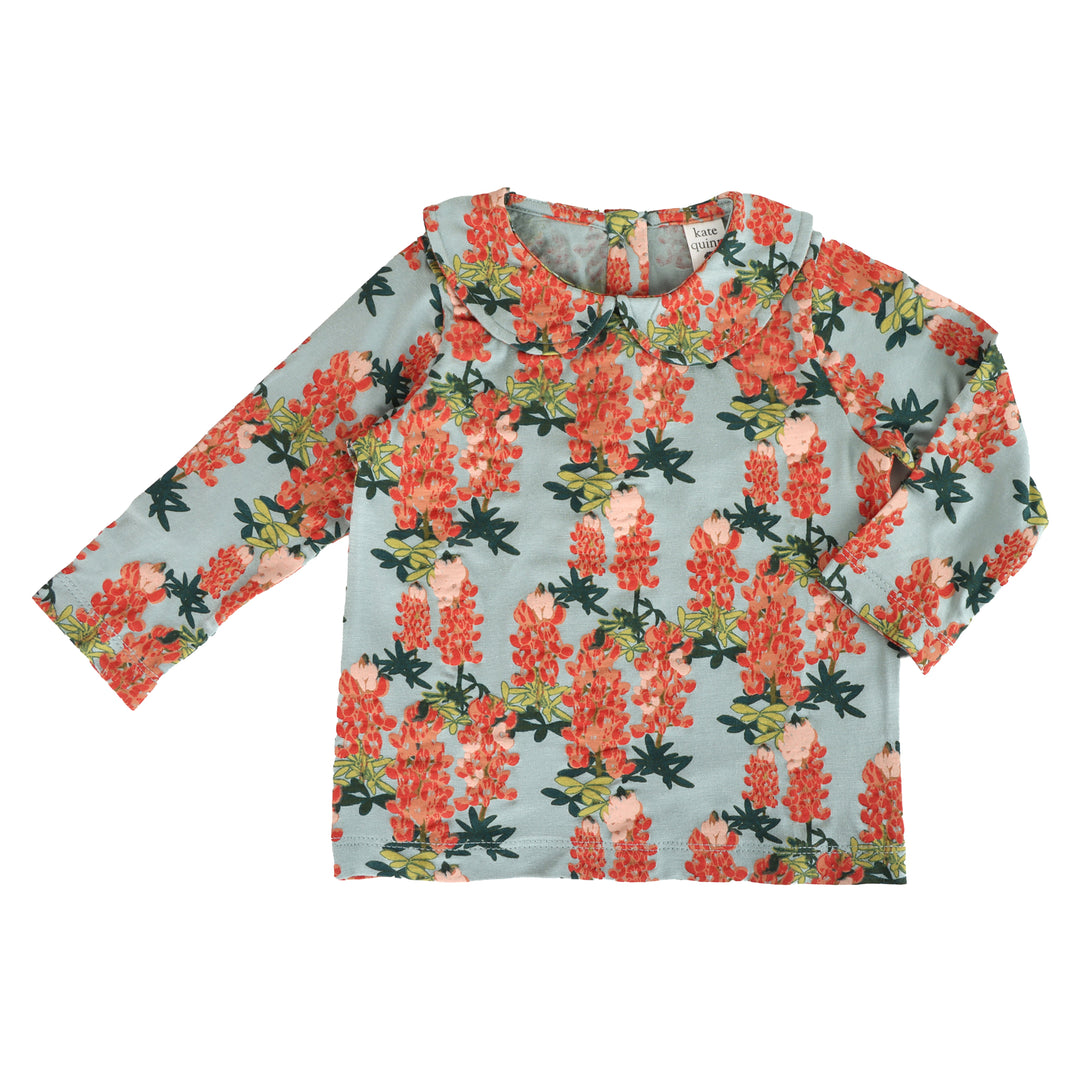 long sleeve peter pan tee | fall floral | bamboo