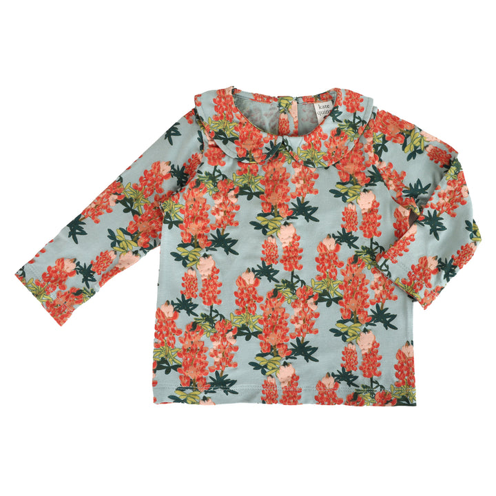 long sleeve peter pan tee | fall floral | bamboo