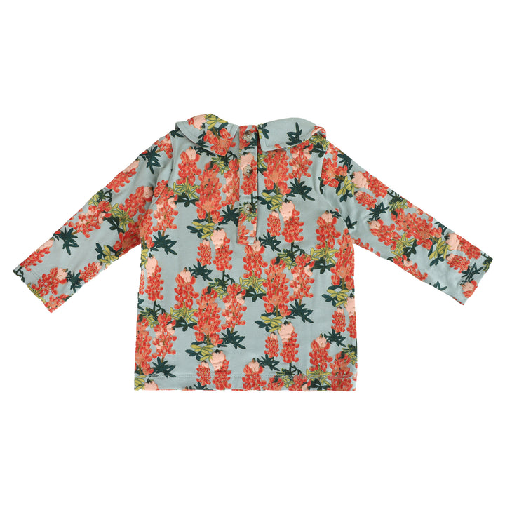 long sleeve peter pan tee | fall floral | bamboo