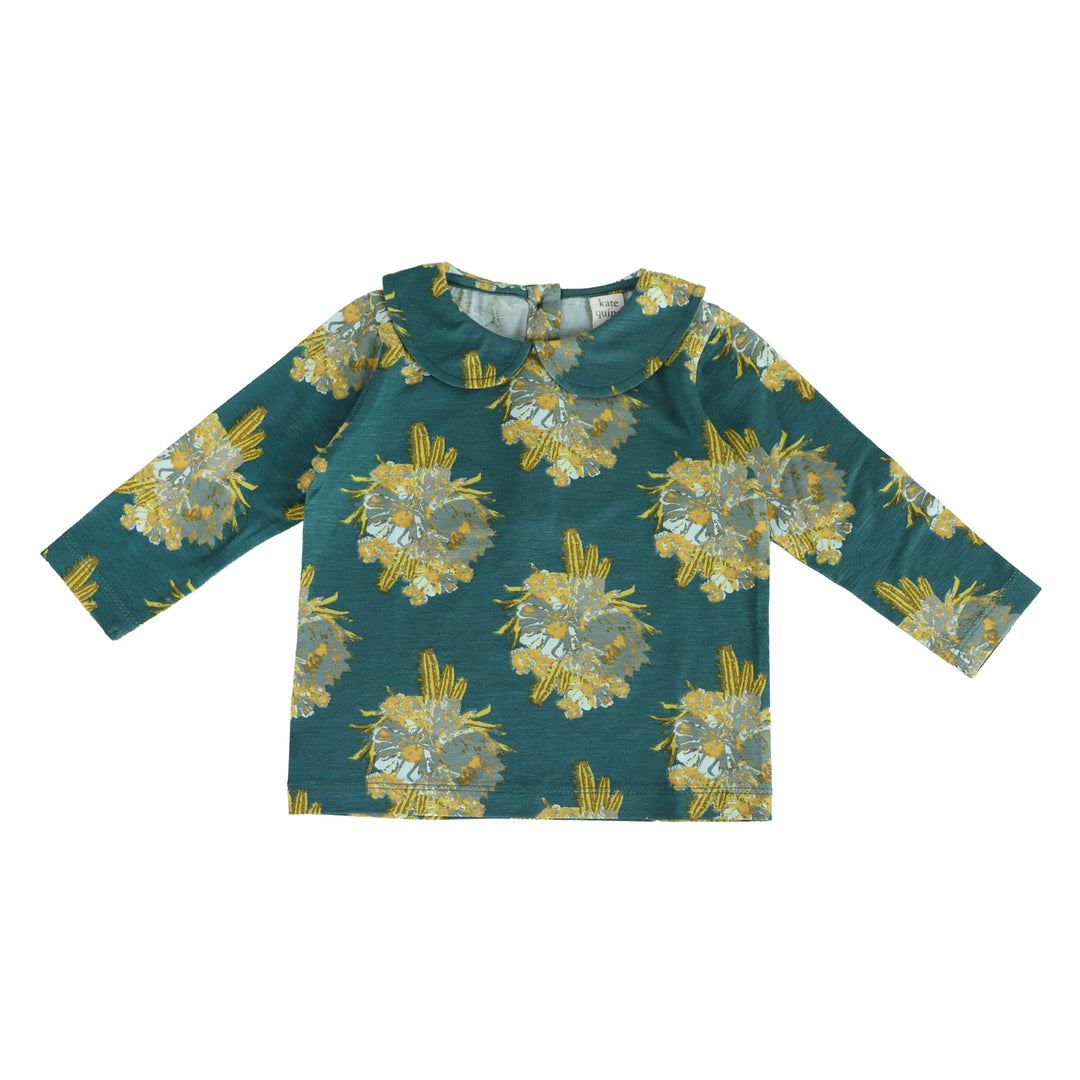 long sleeve peter pan tee | cactus floral | bamboo
