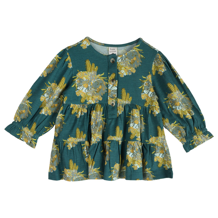 long sleeve henley prairie top | cactus floral | bamboo