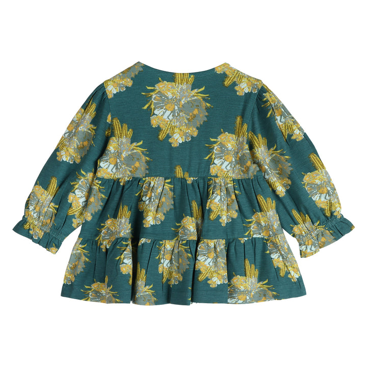 long sleeve henley prairie top | cactus floral | bamboo