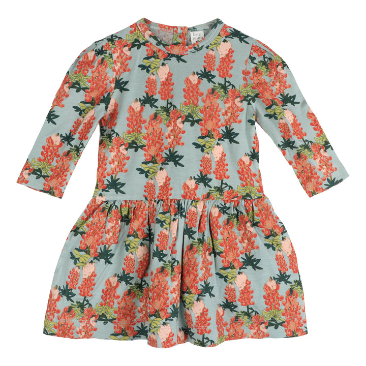 long puff sleeve drop waist dress | fall floral | bamboo