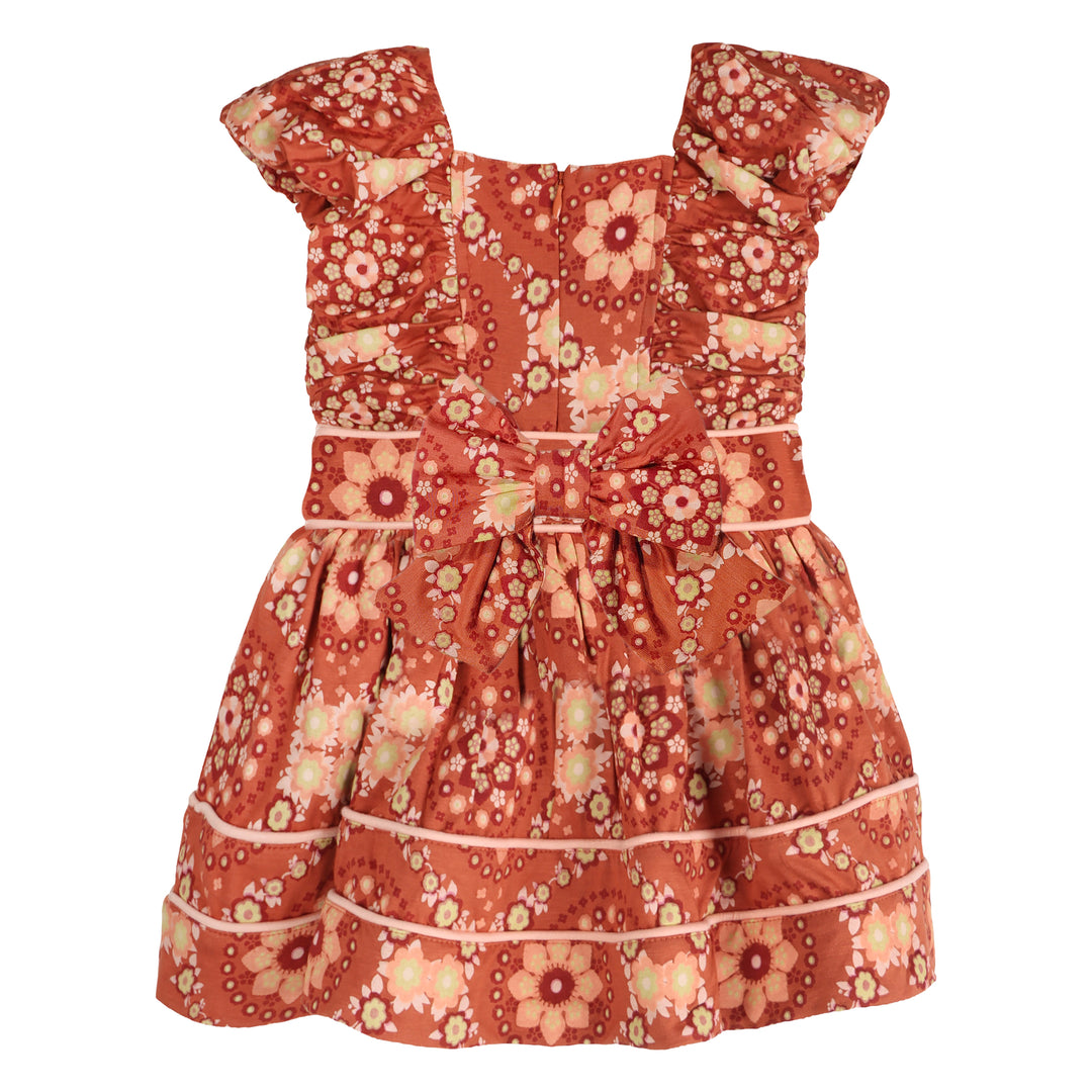 wonderland dress | 70s floral wallpaper | bamboo