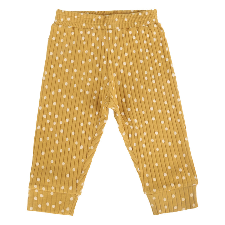 short sleeve relaxed jogger set | honey dot | organic cotton wide rib