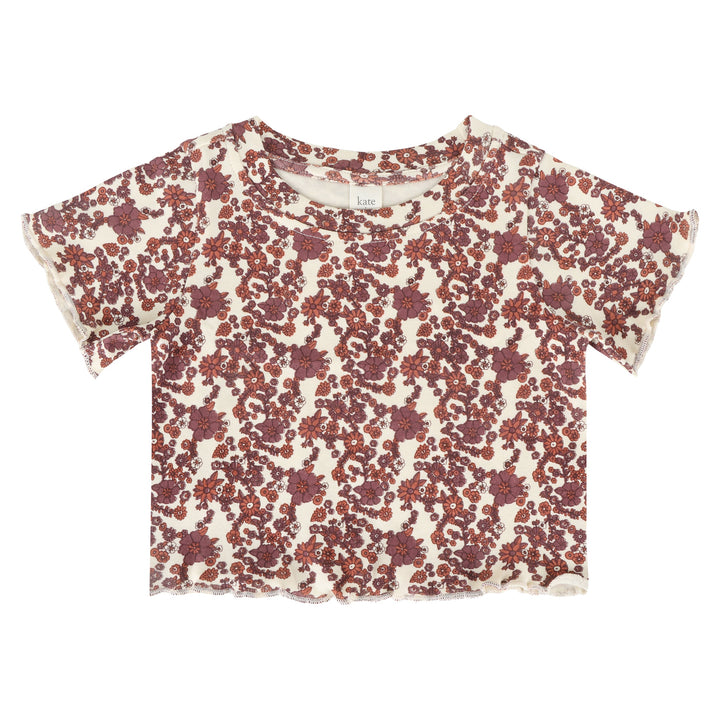 short sleeve jade set | clay ditsy | organic cotton interlock