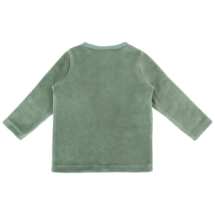 long sleeve cardigan | green bay | organic cotton velour