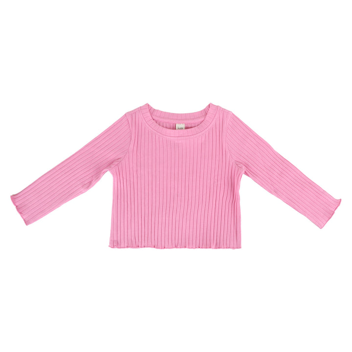 long sleeve jade set | bonbon | organic cotton wide rib