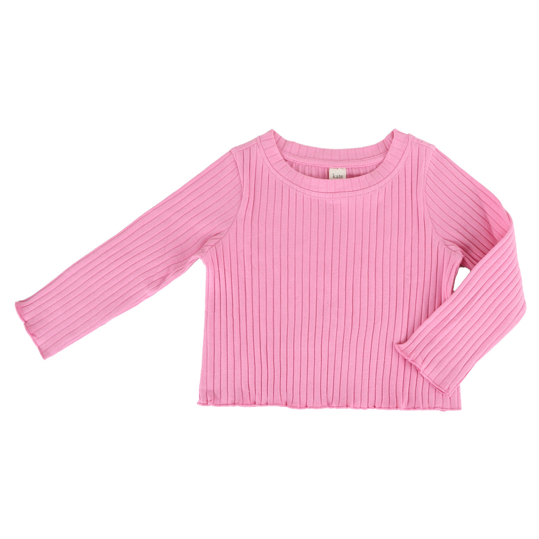 long sleeve jade set | bonbon | organic cotton wide rib