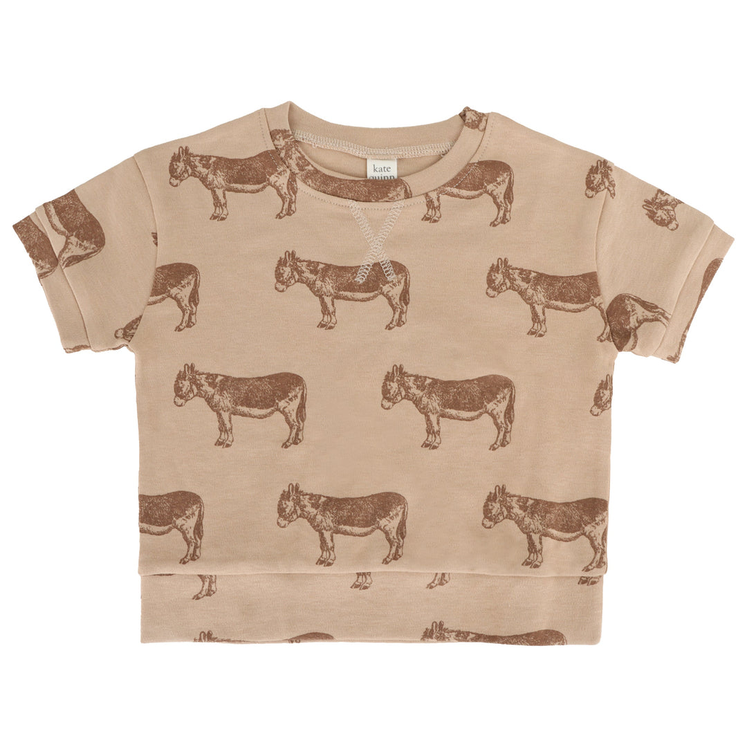 short sleeve relaxed jogger set | donkey | organic cotton interlock