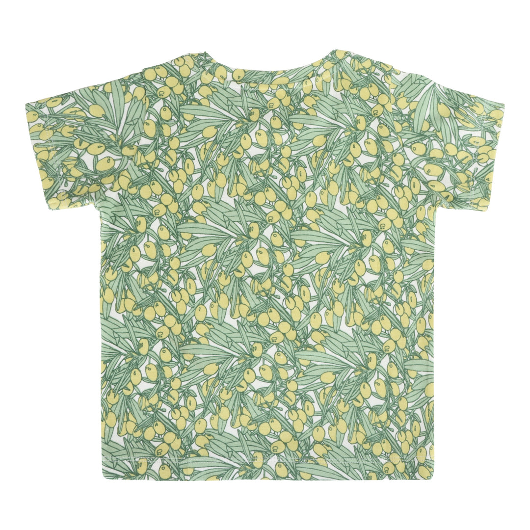 short sleeve essential boxy tee | green olive | organic cotton interlock