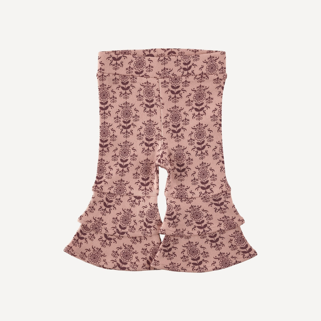 anne pant | rose folk wallpaper | organic cotton jersey