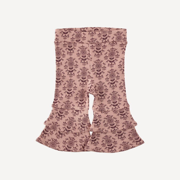 anne pant | rose folk wallpaper | organic cotton jersey