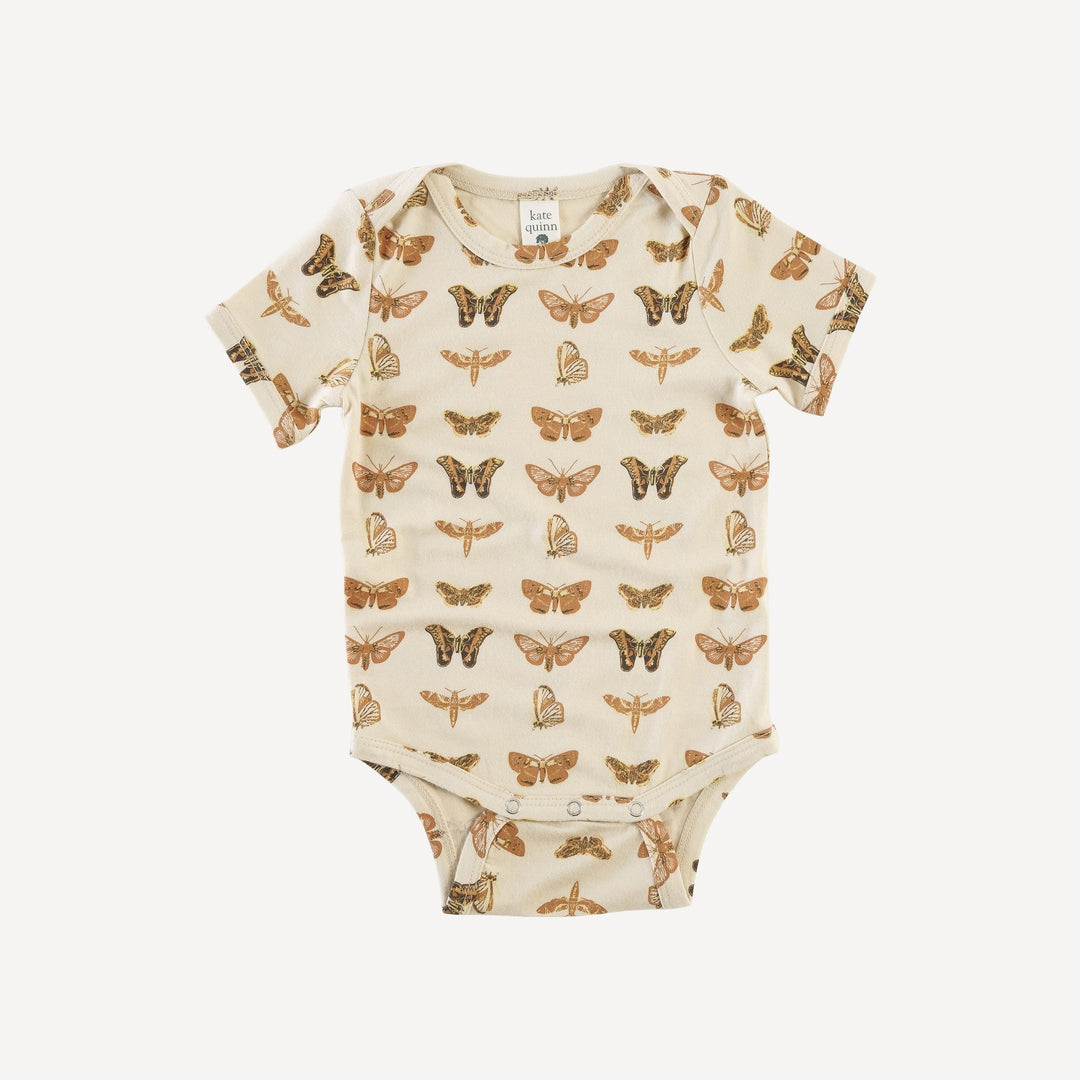 PREORDER short sleeve lap neck bodysuit | neutral moth | bamboo