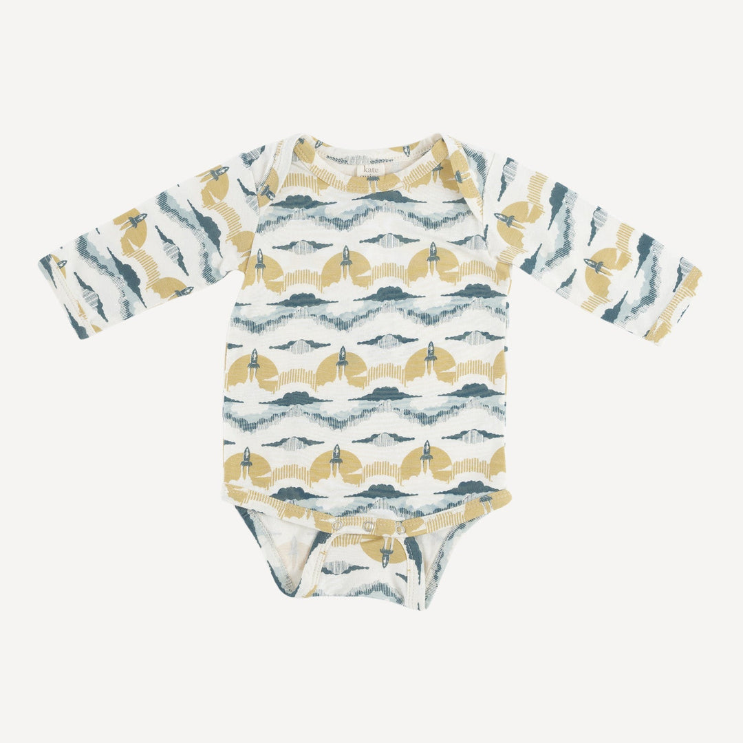 PREORDER long sleeve lap neck bodysuit | rocket | bamboo