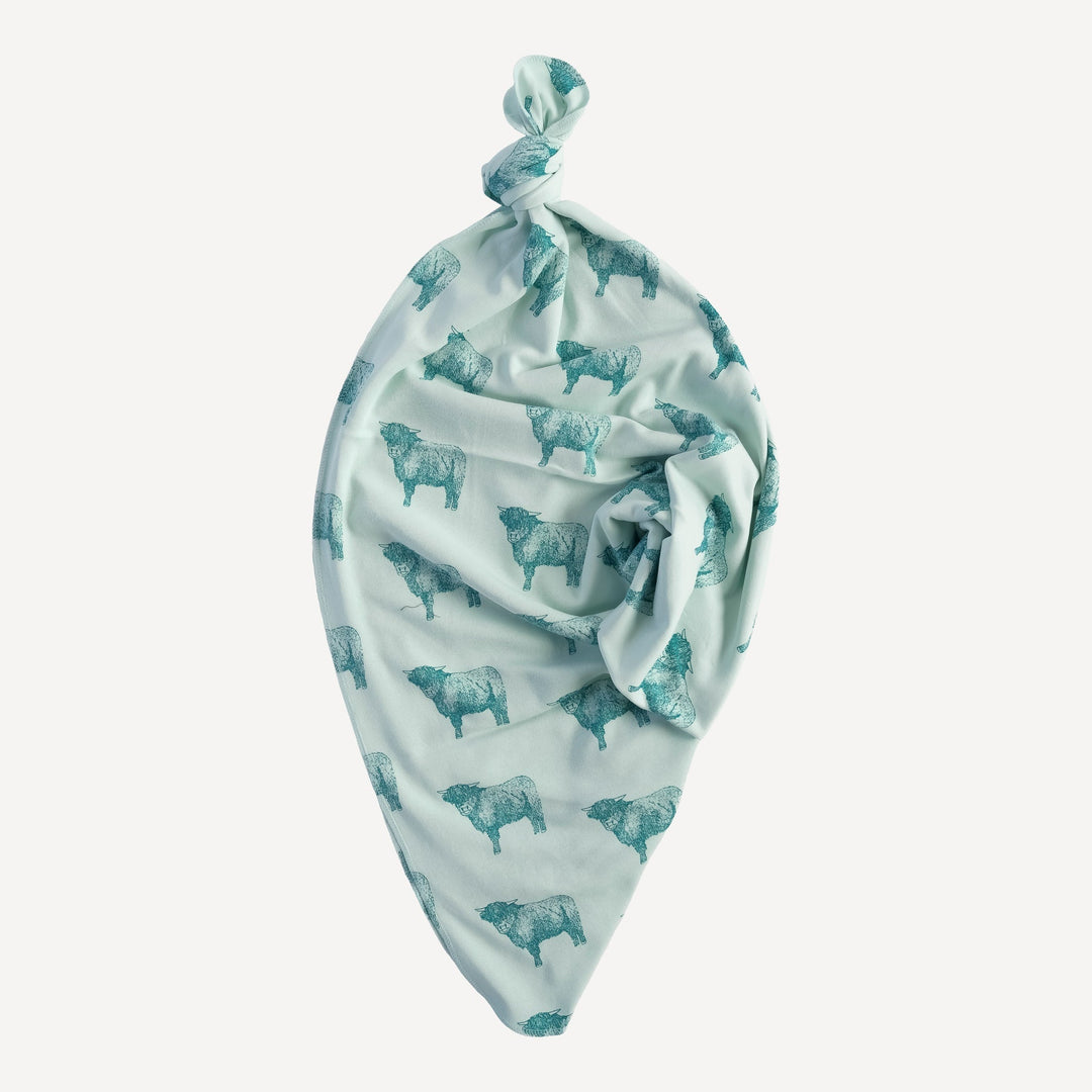 classic single layer blanket | highland cow | organic cotton jersey