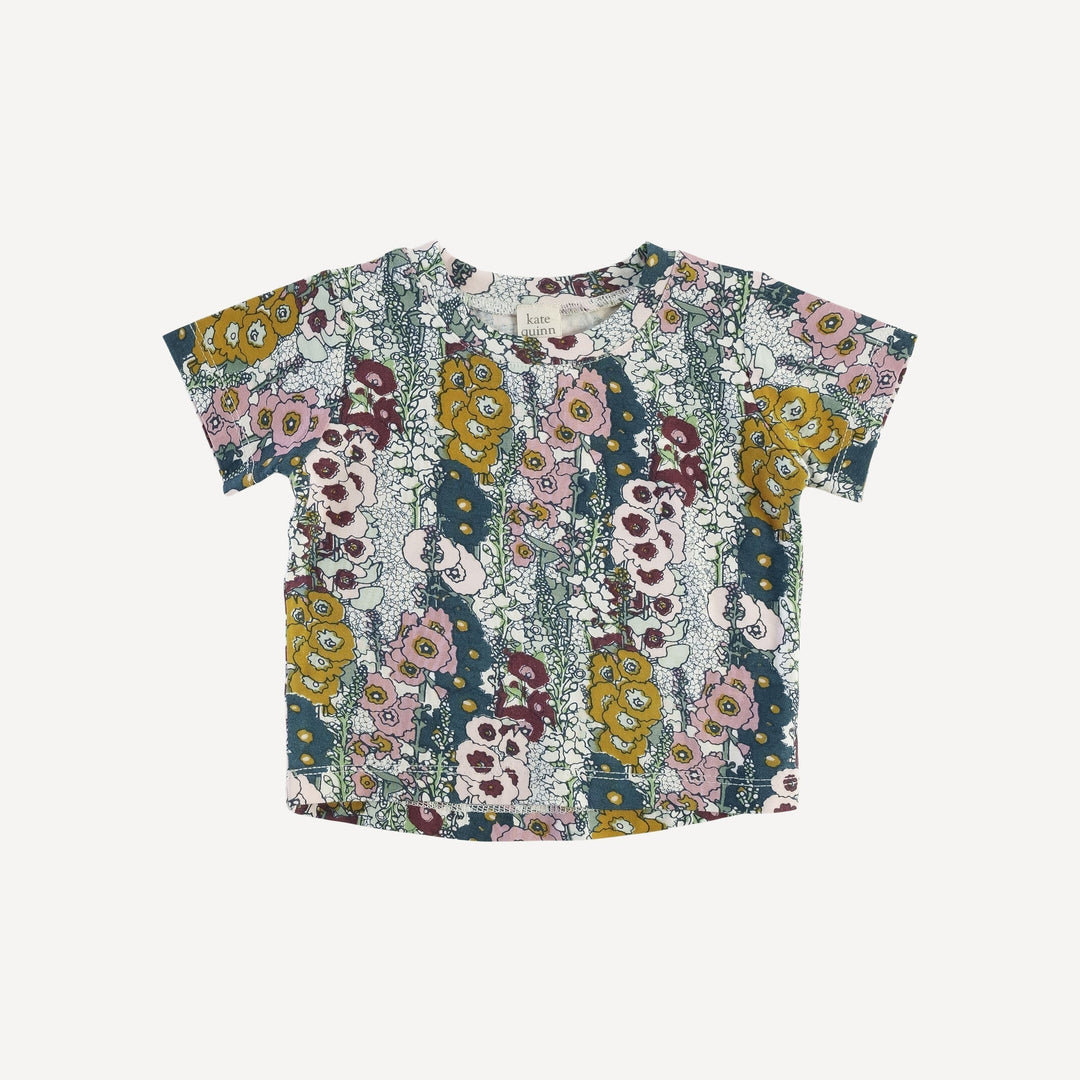 PREORDER short sleeve boxy tee | hollyhock | bamboo