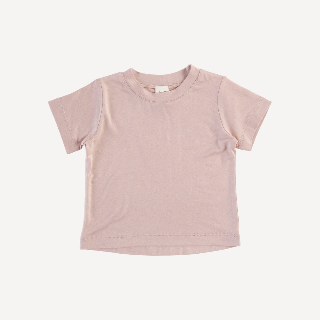 PREORDER short sleeve boxy tee | rose smoke | bamboo