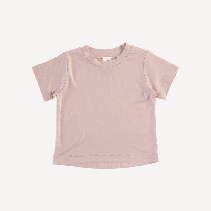 PREORDER short sleeve boxy tee | rose smoke | bamboo