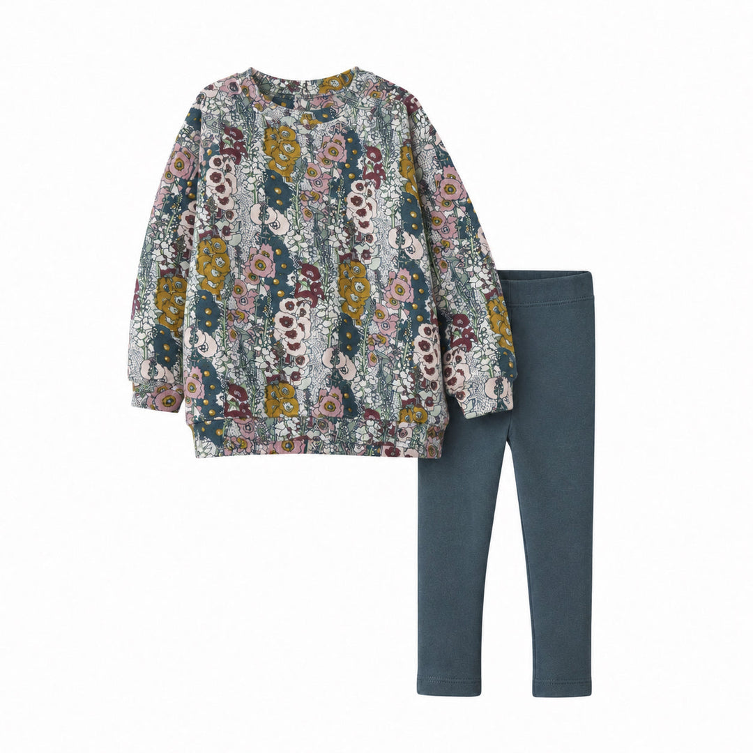 PREORDER oversized sweatshirt  + legging set | hollyhock | bamboo