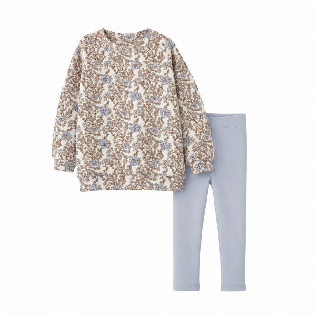 PREORDER oversized sweatshirt  + legging set | cornflower ditsy | bamboo