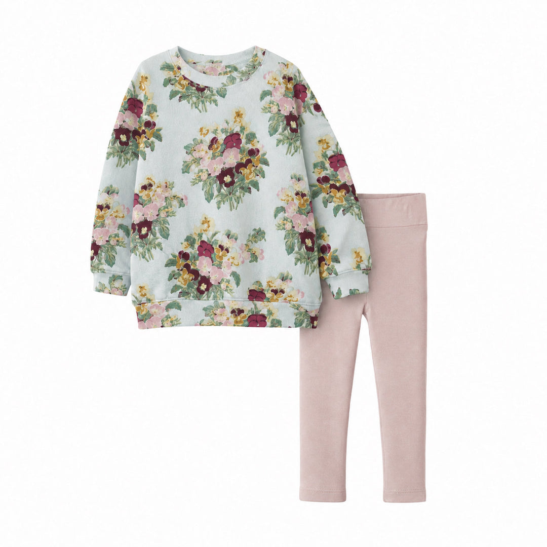 PREORDER oversized sweatshirt  + legging set | pansy | bamboo